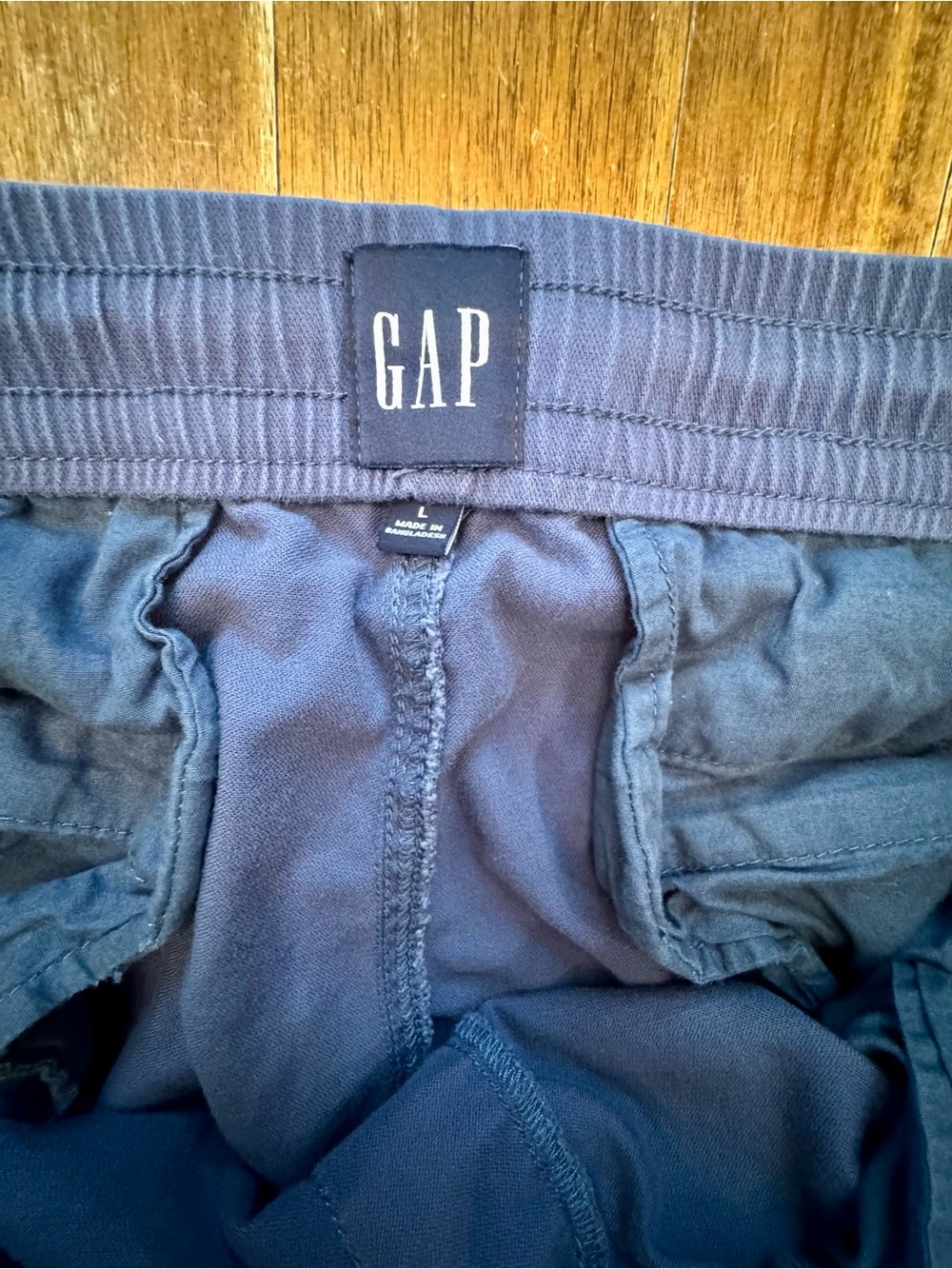 GAP Brand Men's Navy Jogger Style Pants with Elastic & Drawstring Waist - Picture 9 of 10
